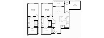 A2 DEN | 801-to899 Sq. Ft. at Aura Stonebridge, Richmond, 23225
