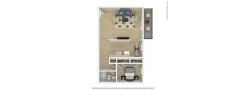 bedrooms floor plan  1 bedroom floorplan  apartments for rent in the residences at
