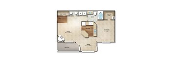 Macintosh II Floor Plan | 820 Sq. Ft. at The Orchard, Dublin, OH, 43016
