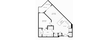 A4.1 Floor Plan | 723 Sq. Ft. at Aura Stonebridge, Virginia