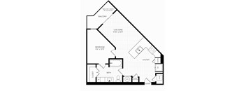 A4 Floor Plan | 773 Sq. Ft. at Aura Stonebridge, Richmond Virginia