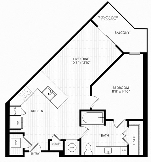 A4 Floor Plan | 757 Sq. Ft. at Aura Stonebridge, Richmond