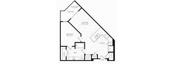 A4.1 Floor Plan | 721 Sq. Ft. at Aura Stonebridge, Richmond, Virginia
