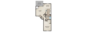 A Floor Plan at Camden Place Apartments, Dublin, OH, 43016