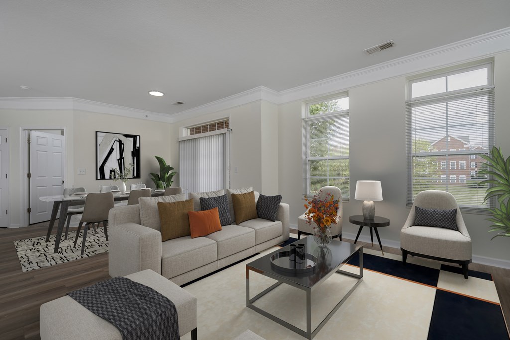 Living Area With Dining View at Arlington Park, Hilliard, 43026