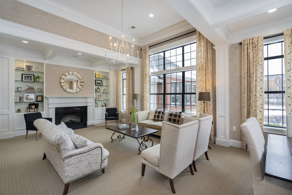 Clubroom With Fireplace at Arlington Park, Hilliard
