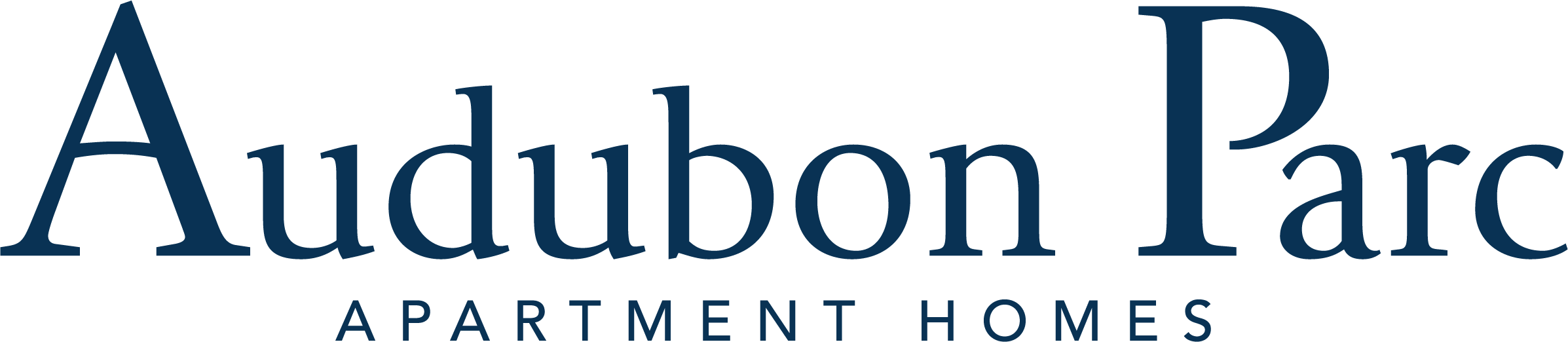 The image is a logo for Audubon Park Apartment Homes.