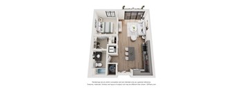 Ghostrider Floor Plan | 716-857 Sq. Ft. at Aviator Lofts, Newport News, VA