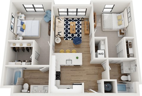 B1 2 Bedroom Apartment  | 968 Sq. Ft. at Centro at Pine Nash, Wilson, NC, 27893