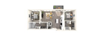 2 Bedroom Floorplan | 1,006 Sq. Ft. at Triton Glen, Virginia, 23060