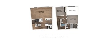 B1 Loft 2 Bed 2 Bath Apartment | 1,300 Sq. Ft. at Centro at Pine Nash, Wilson, NC, North Carolina, 27893