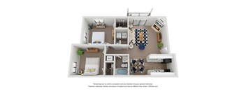 B1 Floor Plan at Village 1373, Greensboro, 27455