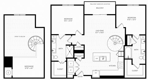 B2L Floor Plan | 1,337 Sq. Ft. at Aura Stonebridge, Richmond Virginia