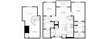 B3L Floor Plan | 1,187 Sq. Ft. at Aura Stonebridge, Richmond, 23225