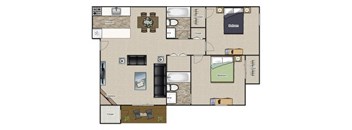 B3 Floor Plan at Village 1373, North Carolina