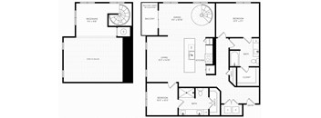 B4L Floor Plan | 1,187 Sq. Ft. at Aura Stonebridge, Richmond