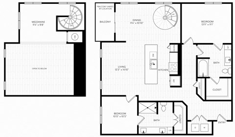 B4L Floor Plan | 1,187 Sq. Ft. at Aura Stonebridge, Richmond