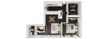 bedroom floor plan an in 2 bed 2 bath