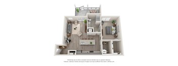 1Bed 1Bath A6 Floor Plan | 870 Sq. Ft. at Barclay Place Apartments, Wilmington, 28412