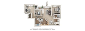 Gatestone floor plan at Beacon Place Apartments, Gaithersburg, 20878