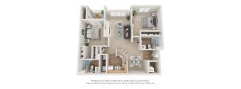 Kendrick floor plan at Beacon Place Apartments, Gaithersburg, 20878