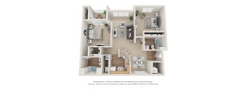 Beacon Place Rockborn floor plan at Beacon Place Apartments, Gaithersburg, MD, 20878