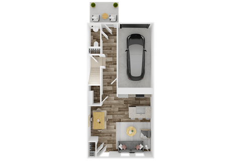 3 bed 2.5 bath D | 1,366 Sq. Ft. at The Mark Townhomes Apartments, Harrisonburg, Virginia