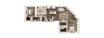 Brez Floor Plan 2 Bed
