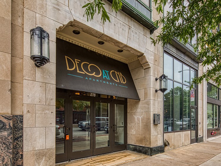 Exterior of apartments in Downtown Richmond VA
