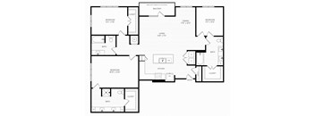 C1 ANSI Floor Plan | 1,844 Sq. Ft. at Aura Stonebridge, Virginia, 23225