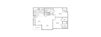 C1 Floor Plan | 998 Sq. Ft. at Arlington Park, Ohio, 43026