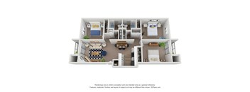 C1 Floor Plan at Village 1373, Greensboro North Carolina