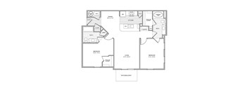 C2 Floor Plan | 1,095 Sq. Ft. at Arlington Park, Hilliard, OH 43026