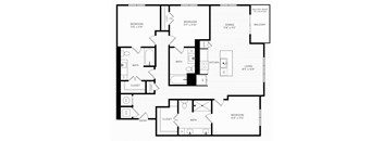 C3 Floor Plan | 1,529 Sq. Ft. at Aura Stonebridge, Richmond
