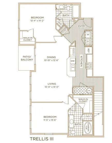 C3 Floor Plan | 1,205 Sq. Ft. at Arlington Park, Hilliard, OH