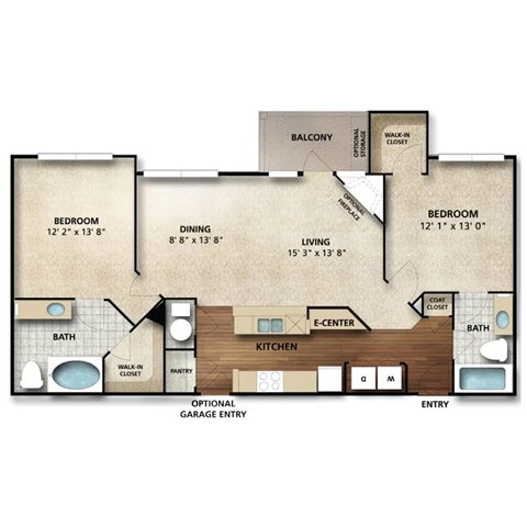 Braeburn Floor Plan | 820-1,155 Sq. Ft. at The Orchard, Dublin, OH