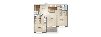 Wellington Floor Plan | 1,210 Sq. Ft. at The Orchard, Ohio