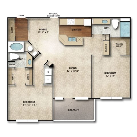 Wellington Floor Plan | 1,210 Sq. Ft. at The Orchard, Ohio