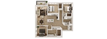 3 Bed 2 Bath Floor Plan | 1,507 Sq. Ft. at VALE Lake Wylie in South Carolina 29710