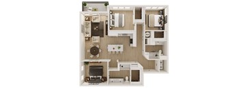 3 Bed 2 Bath Floor Plan | 1,500 Sq. Ft. at VALE Lake Wylie in SC 29710