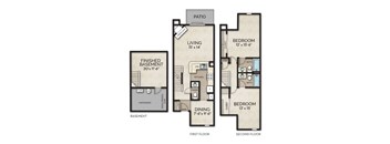 CT2P Floor Plan at Camden Place Apartments, Dublin, Ohio