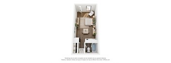 S1 Floor Plan | 346 Sq. Ft. at The Charlie, North Carolina, 28262
