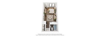 S6 Floor Plan | 298 Sq. Ft. at The Charlie, Charlotte, NC
