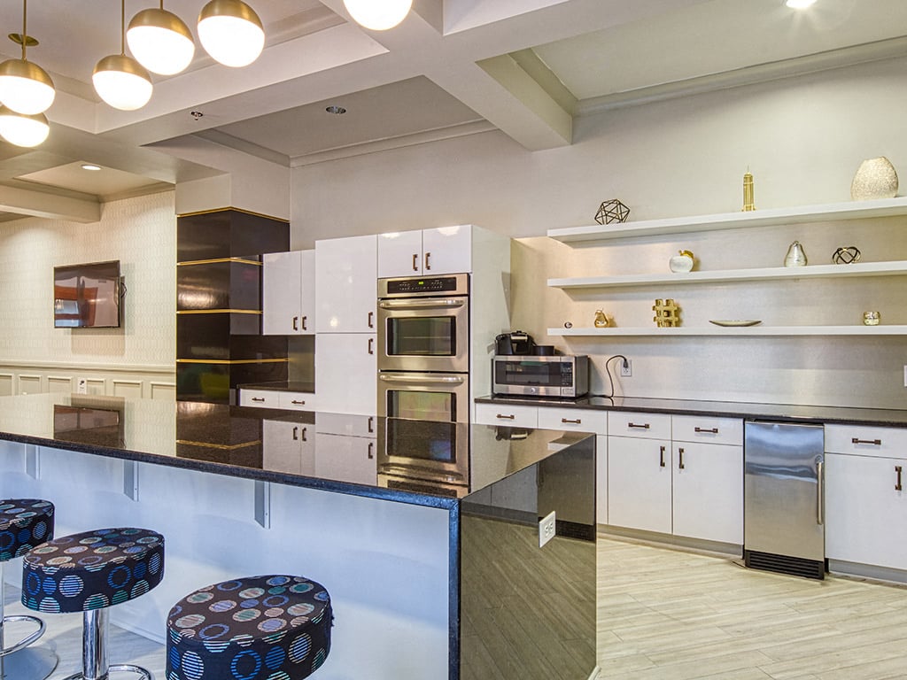 Clubroom Kitchen  at Deco at CNB in Richmond VA