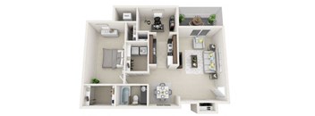 Coastline one bed floor plan