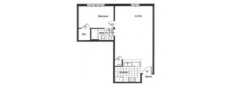Commons 1 BR 708 Sqft