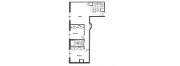 Commons 2BR 864 Sqft
