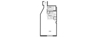 Commons Studio 599 Sqft