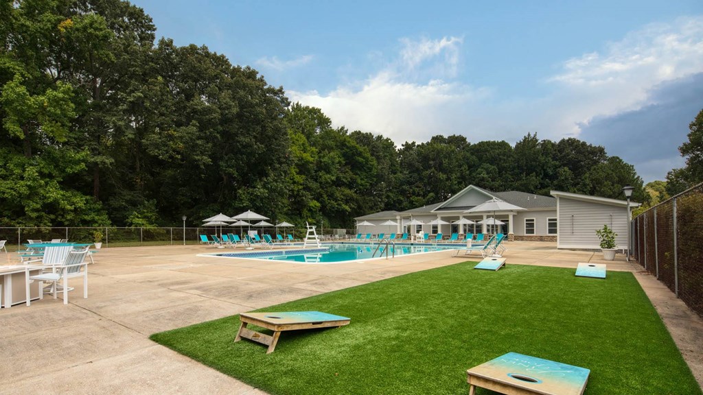 Pines of York, Pool Area , Cornhole, York Town