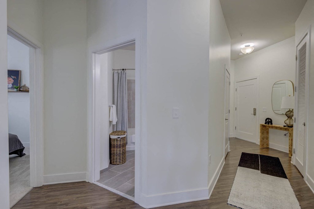 Hallway View at The Lincoln Apartments, Raleigh, North Carolina